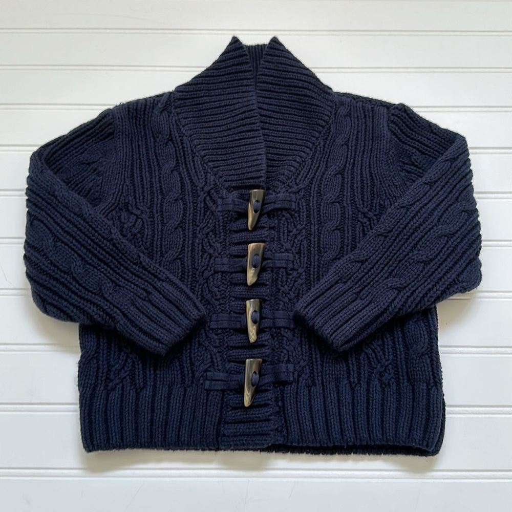 Hope and Henry Navy Fisherman Cable Knit Sweater Boys 2T